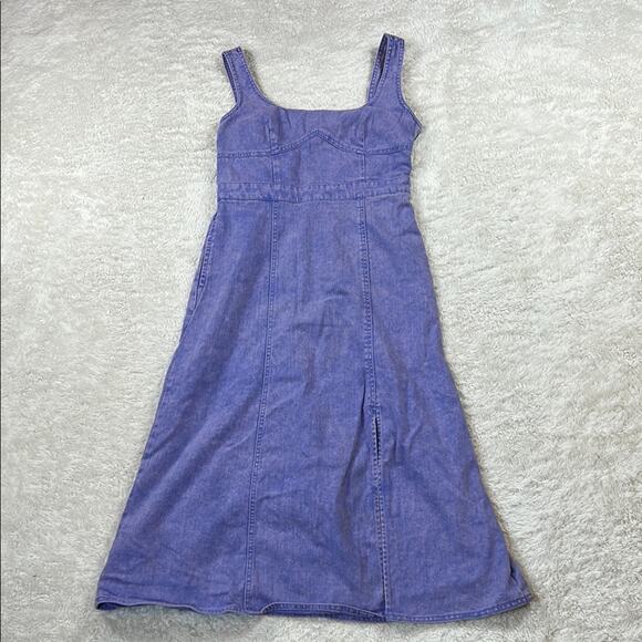 Future Collective purple denim corset Dress, size 2 - Picture 1 of 8